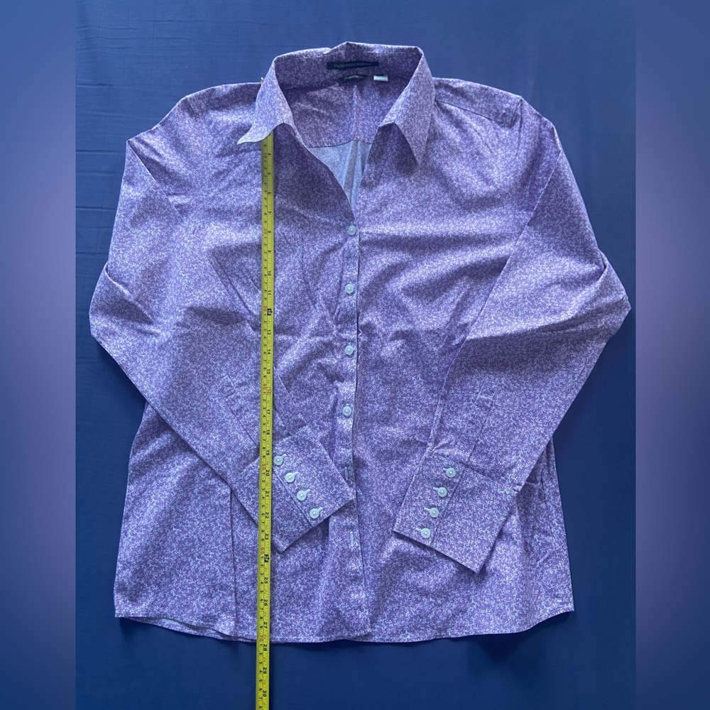 Eddie Bauer Purple Button-Up Shirt in Tall Size - Picture 9 of 12